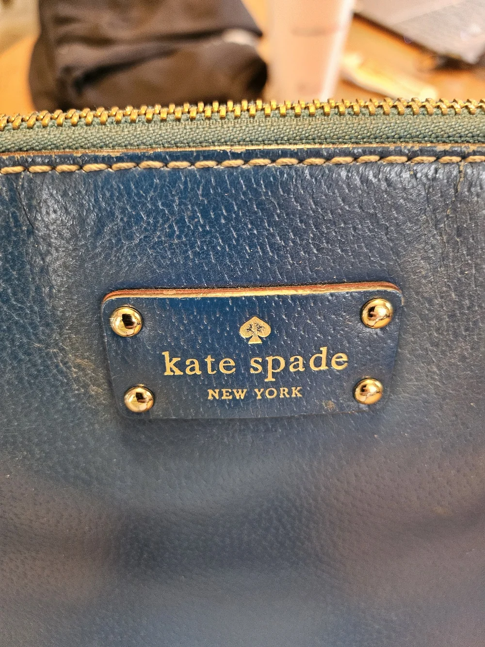 Kate Spade Rachel Wellesley Peacock Teal Leather Dome Satchel